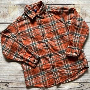 Uniqlo Plaid Button Down Shirt Boys Size 5-6